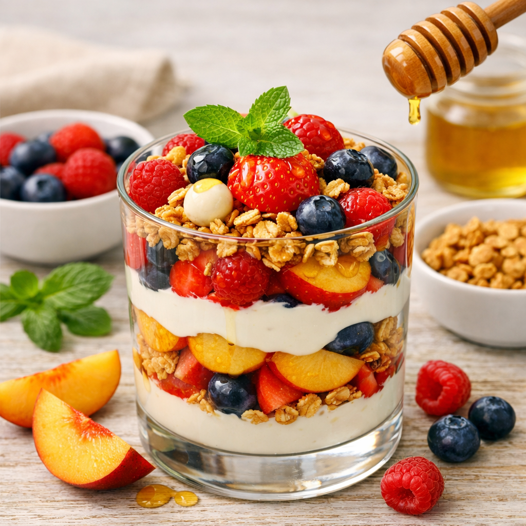 Peach & Berry Parfait: A Simple Summer Dessert That Feels Like Sunshine