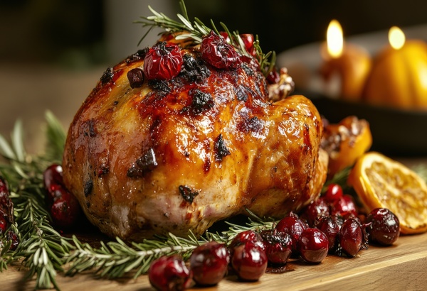 Cranberry Orange Glazed Chicken with Roasted Vegetables