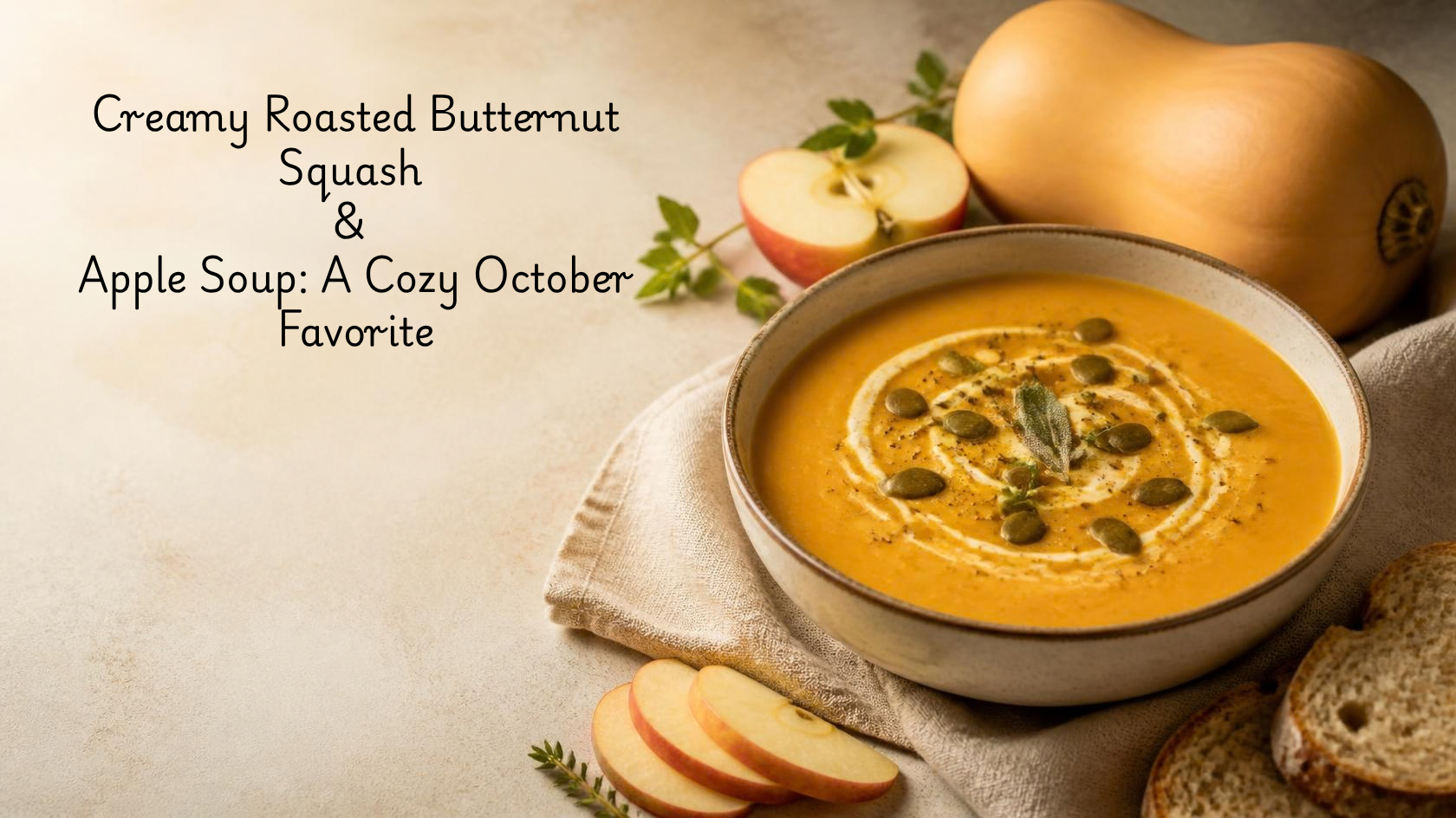Creamy Roasted Butternut Squash & Apple Soup: A Cozy October Recipe