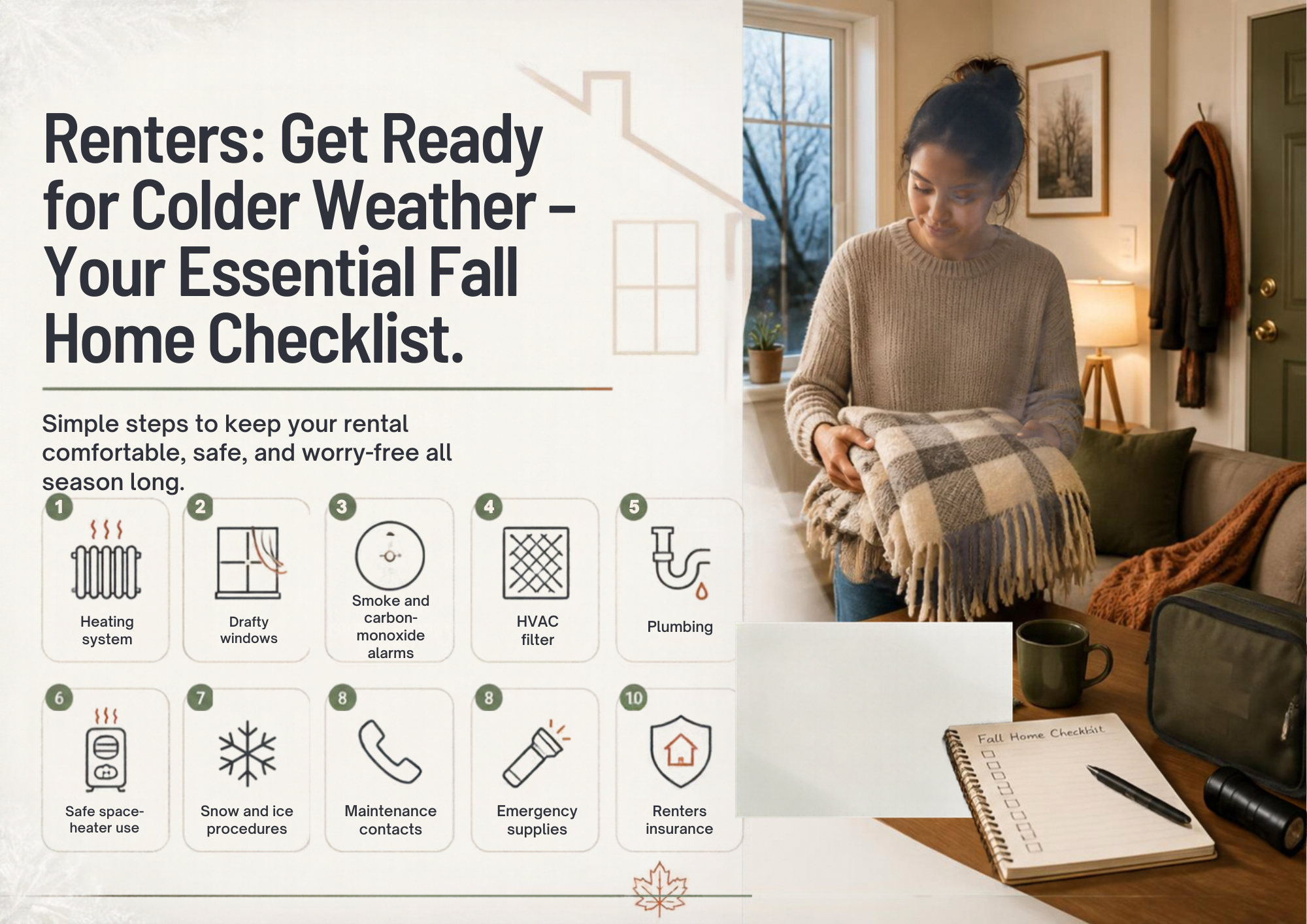 Renters: Get Your Home Ready for Colder Weather With This October Checklist